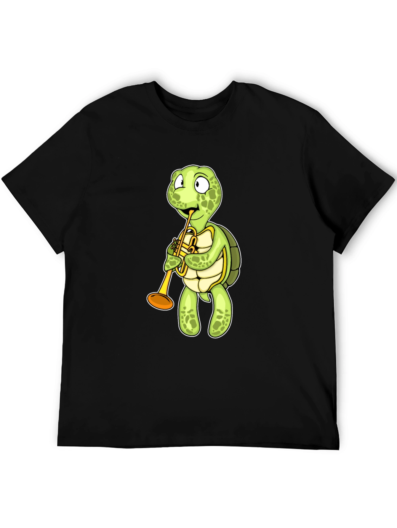 Turtle Trumpet T-Shirt - Black Cotton Tee