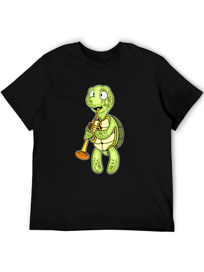 Turtle Trumpet T-Shirt - Black Cotton Tee