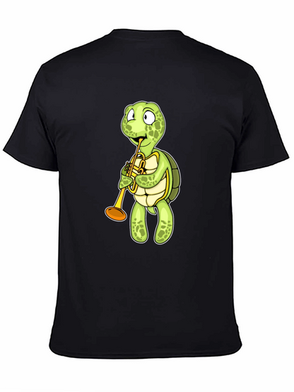 Turtle Trumpet T-Shirt - Black Cotton Tee
