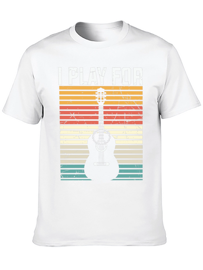 I Play For Guitar Player Black T-Shirt