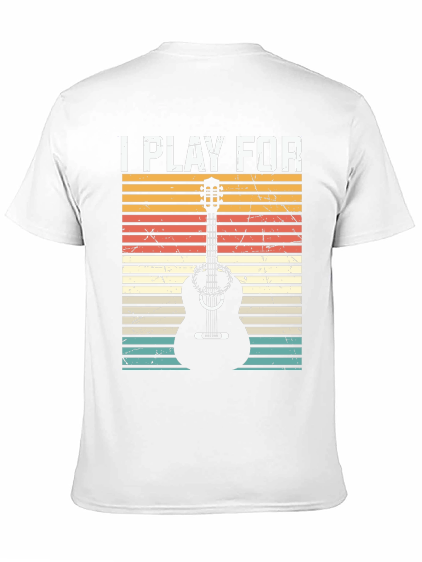 I Play For Guitar Player Black T-Shirt