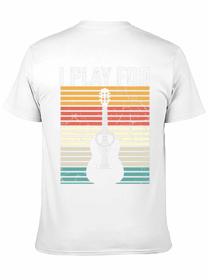 I Play For Guitar Player Black T-Shirt