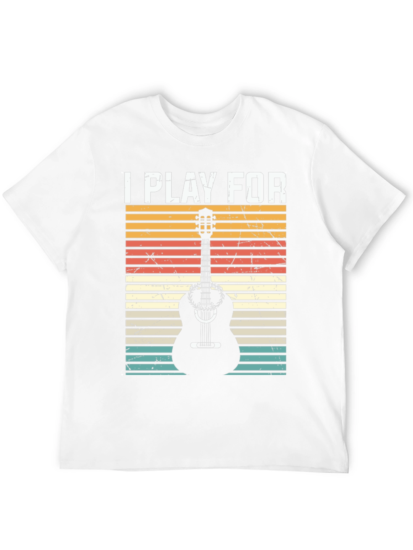 I Play For Guitar Player Black T-Shirt