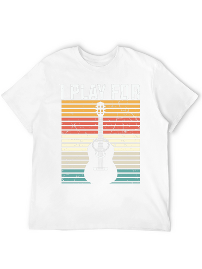 I Play For Guitar Player Black T-Shirt