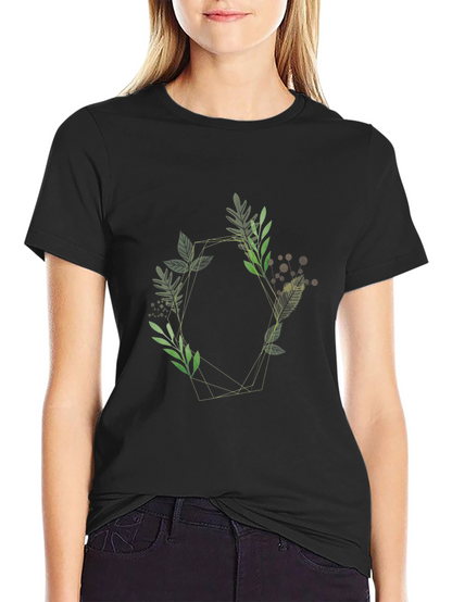 Geometric Floral Tee - Stylish & Modern Design