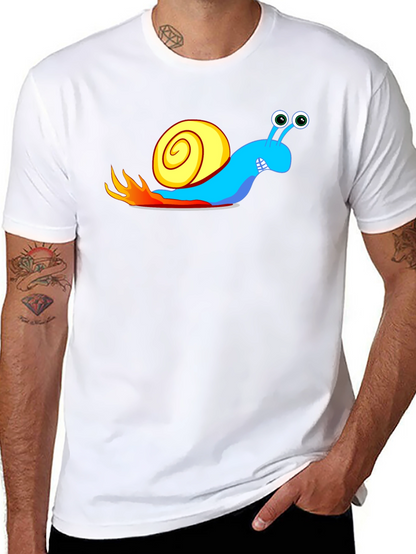 Turbo Snail Black T-Shirt - Speed Demon Cartoon