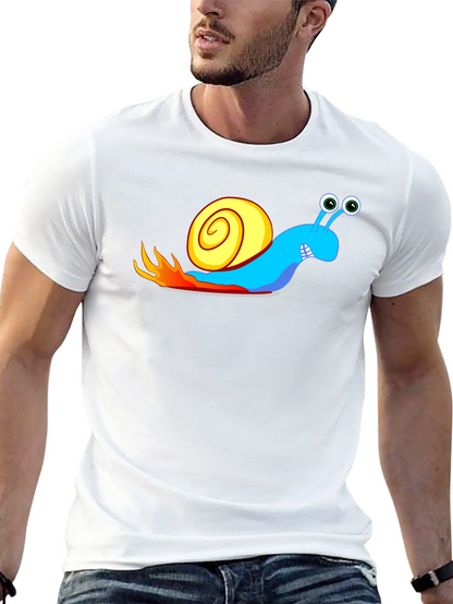 Turbo Snail Black T-Shirt - Speed Demon Cartoon