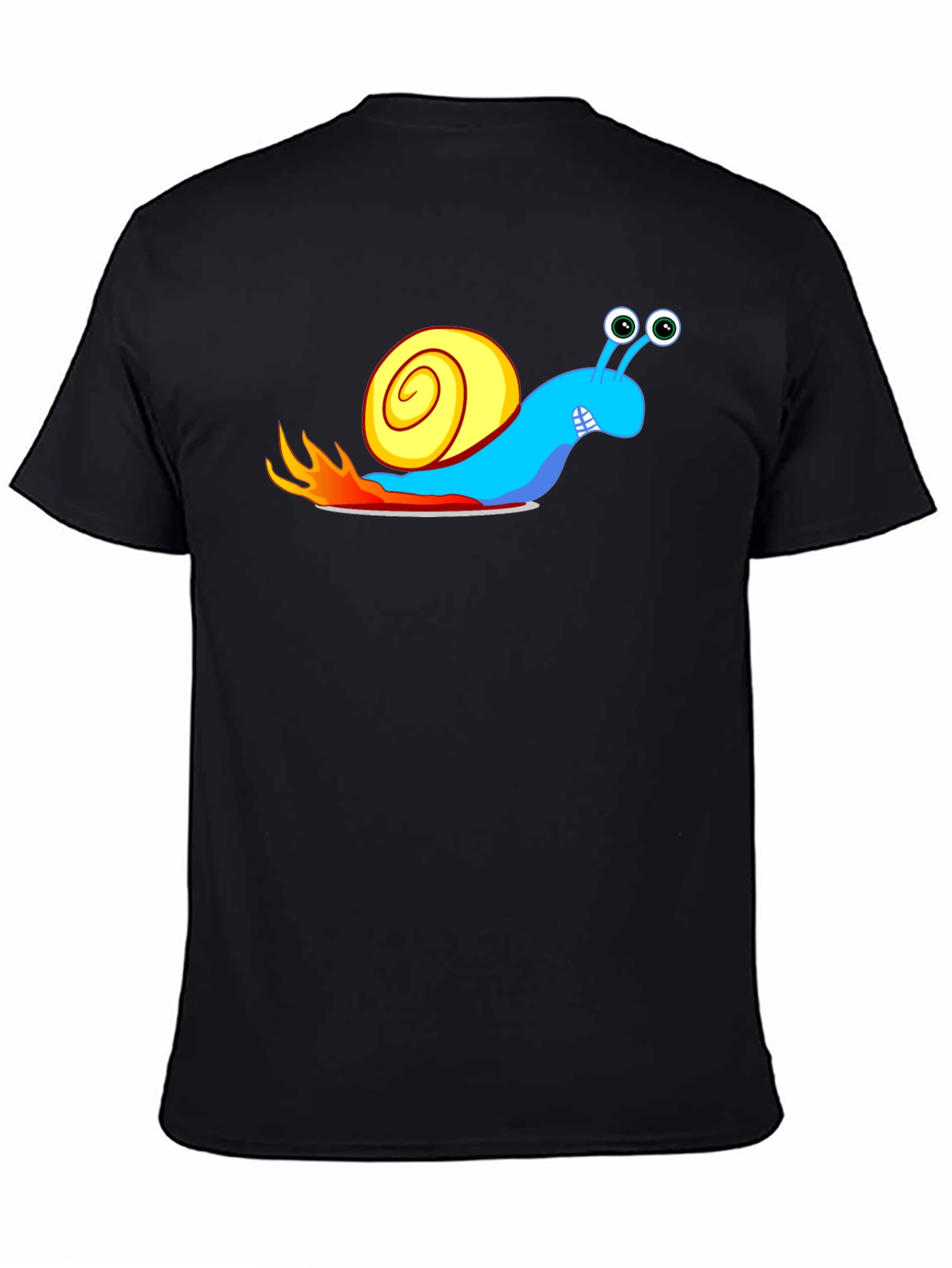 Turbo Snail Black T-Shirt - Speed Demon Cartoon