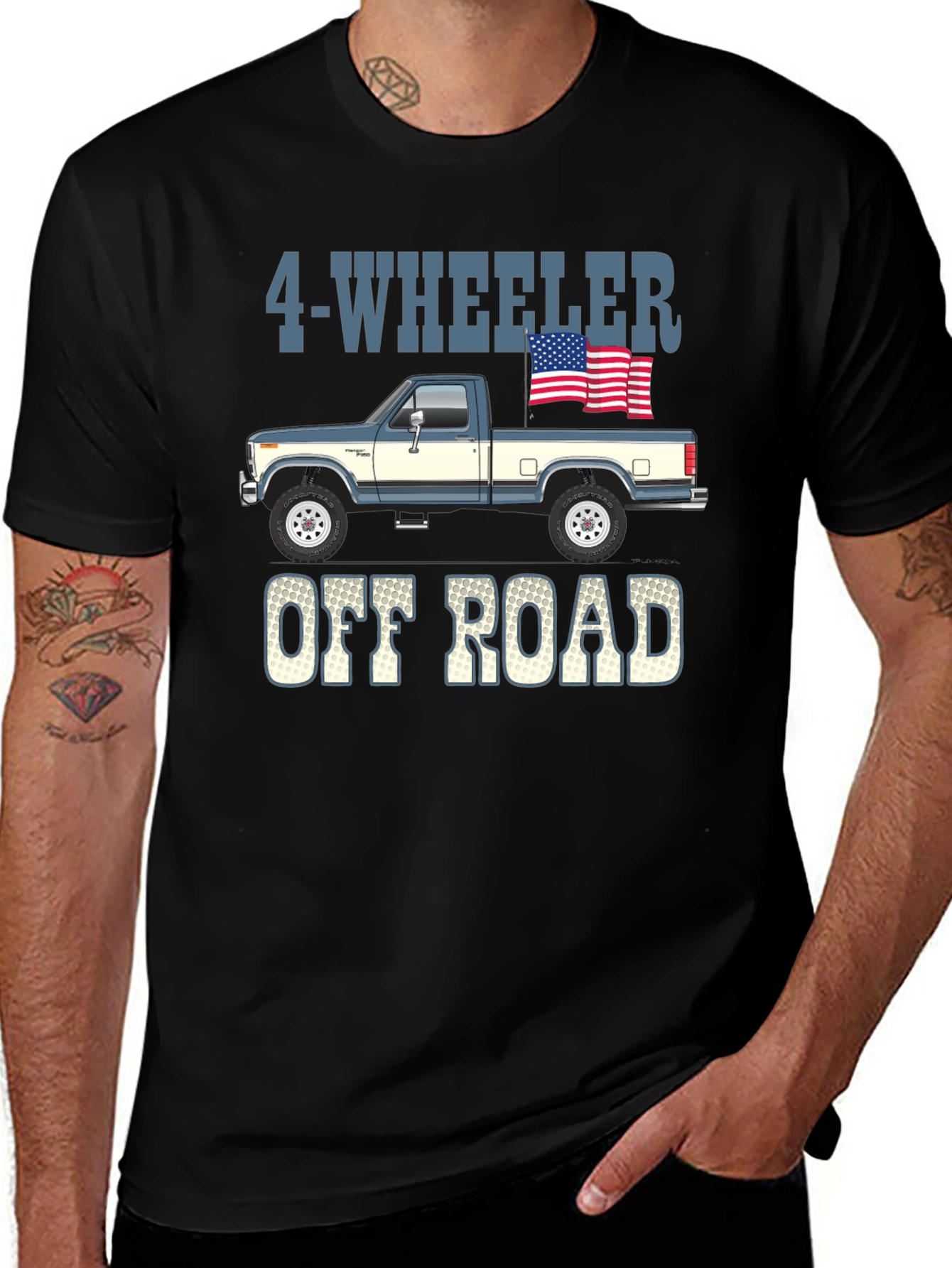 4-Wheeler Off Road Truck Graphic Tee