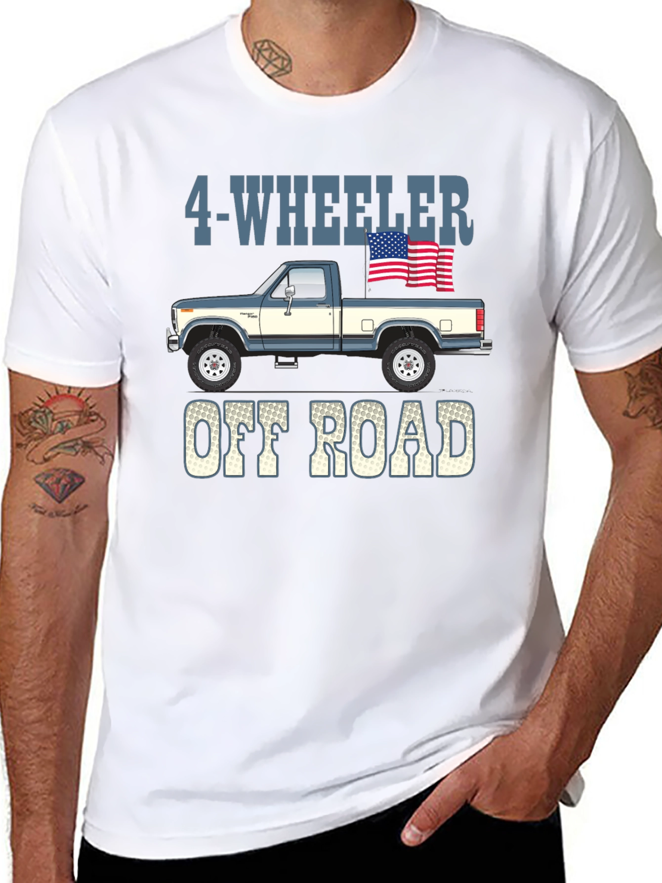 4-Wheeler Off Road Truck Graphic Tee