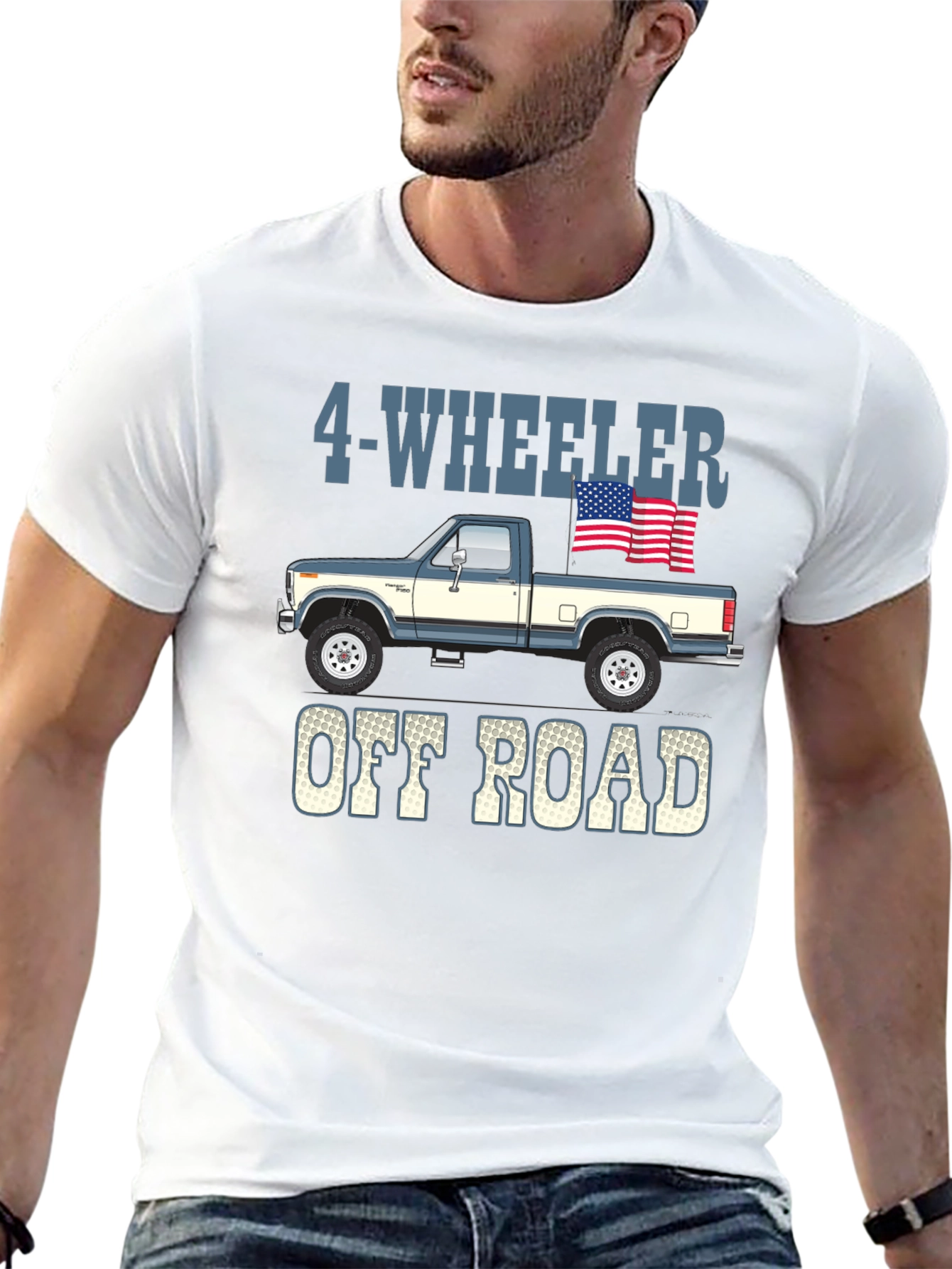 4-Wheeler Off Road Truck Graphic Tee