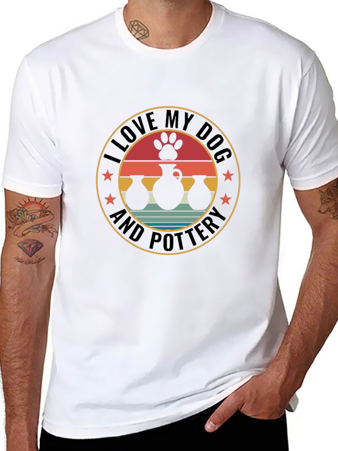 I Love My Dog and Pottery T-Shirt