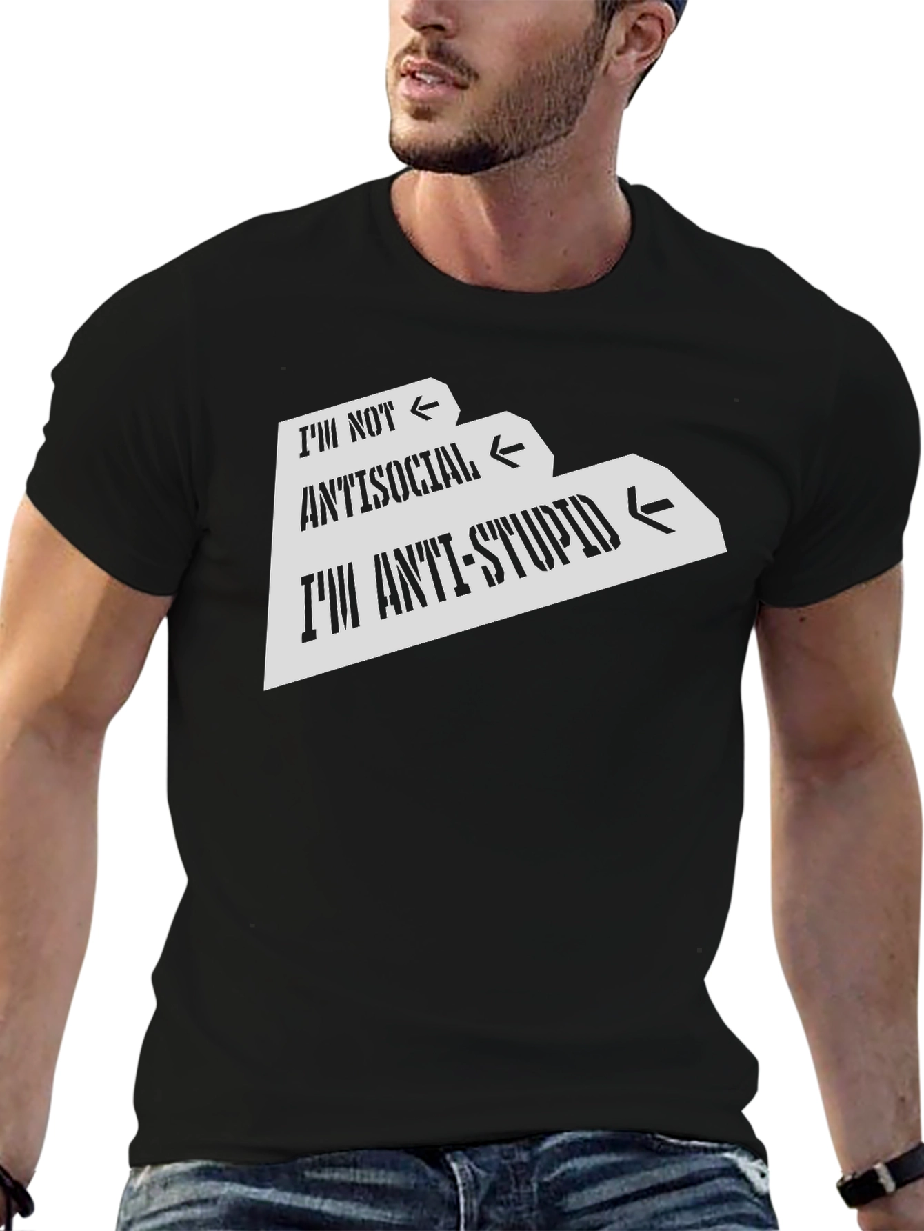 Anti-Stupid Graphic Tee - Funny Sarcastic T-Shirt