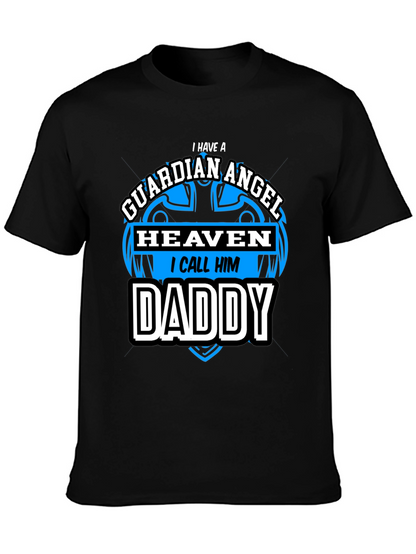 Guardian Angel Daddy Black T-Shirt