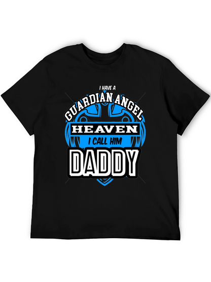 Guardian Angel Daddy Black T-Shirt