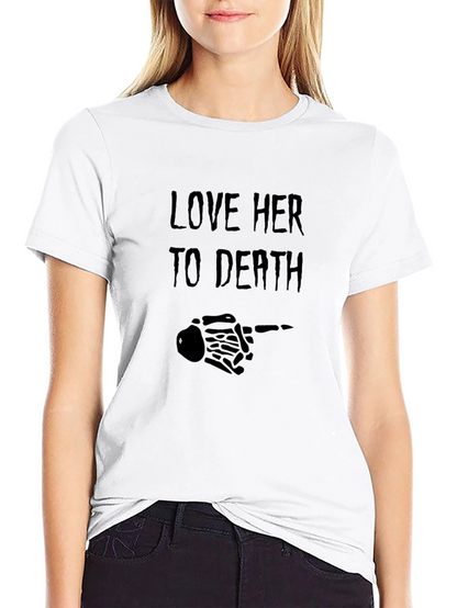 Love Her to Death Graphic Tee - Black