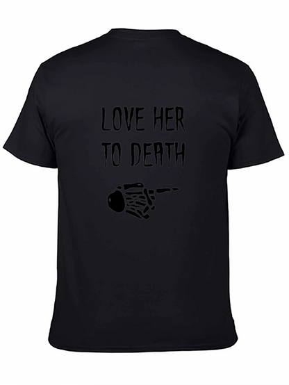 Love Her to Death Graphic Tee - Black