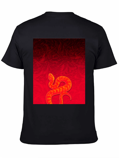 Red Snake Graphic Tee - Stylish Menswear