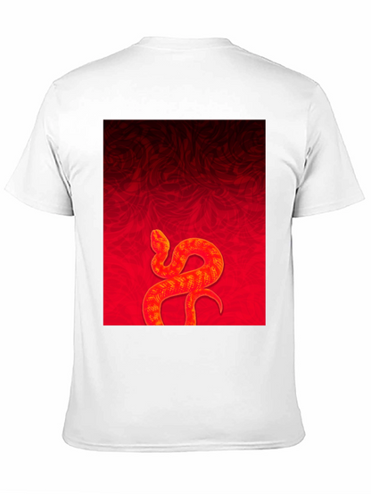 Red Snake Graphic Tee - Stylish Menswear