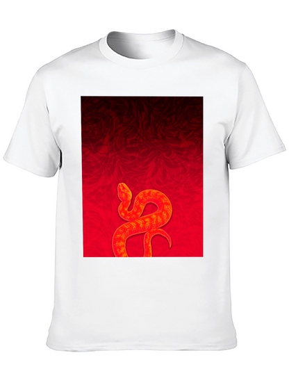 Red Snake Graphic Tee - Stylish Menswear