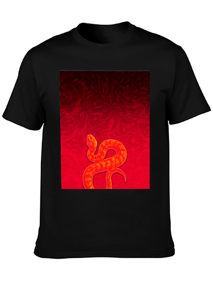 Red Snake Graphic Tee - Stylish Menswear