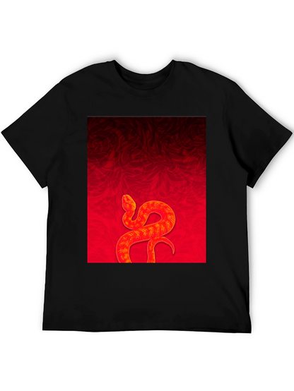 Red Snake Graphic Tee - Stylish Menswear