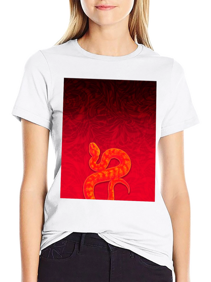 Red Snake Graphic Tee - Stylish Menswear