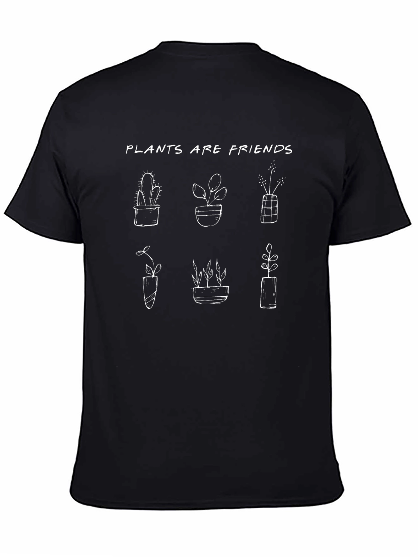 Plants are Friends Graphic Tee - Black