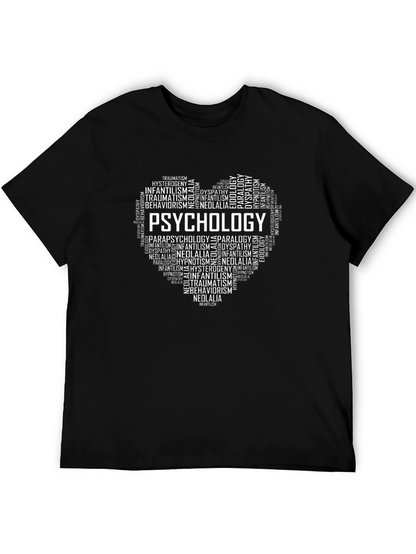 Psychology Word Art Heart T-Shirt