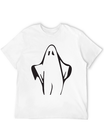 Spooky Ghost Graphic Tee - Black Halloween T-Shirt