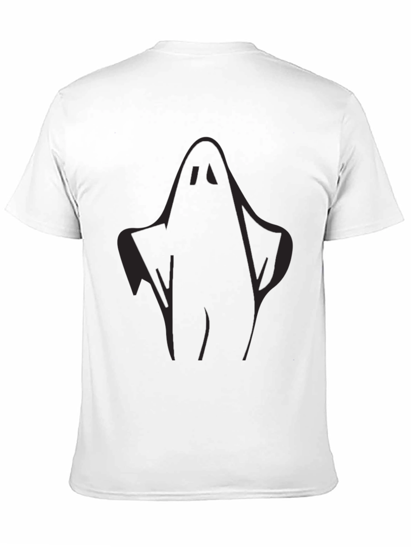 Spooky Ghost Graphic Tee - Black Halloween T-Shirt