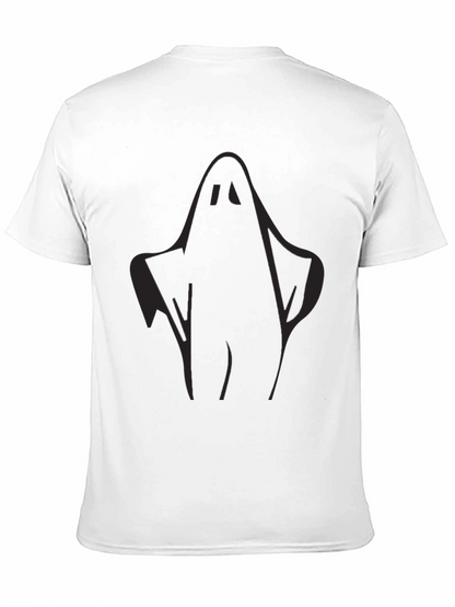 Spooky Ghost Graphic Tee - Black Halloween T-Shirt