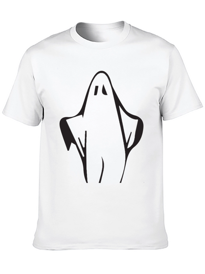 Spooky Ghost Graphic Tee - Black Halloween T-Shirt