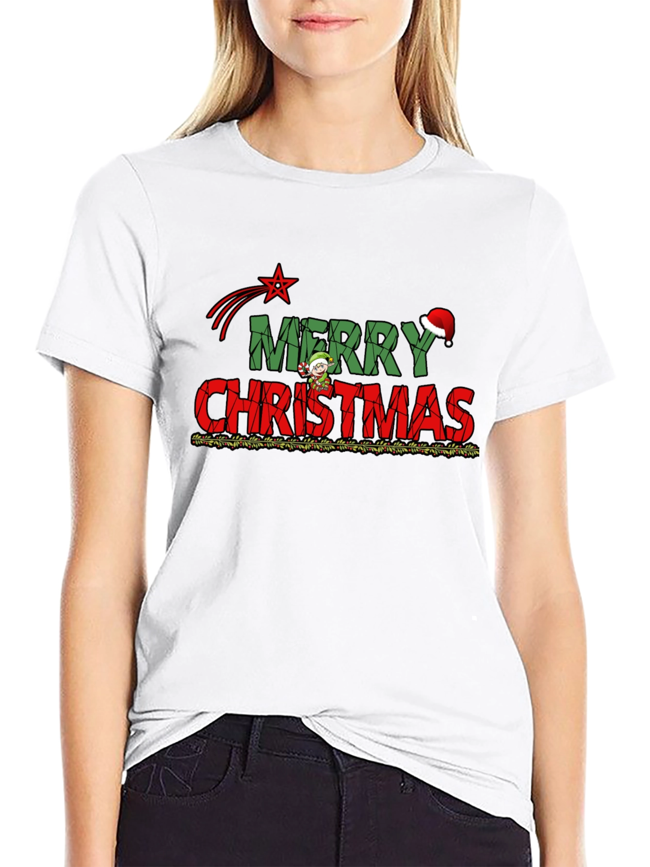 Festive Merry Christmas Graphic Tee