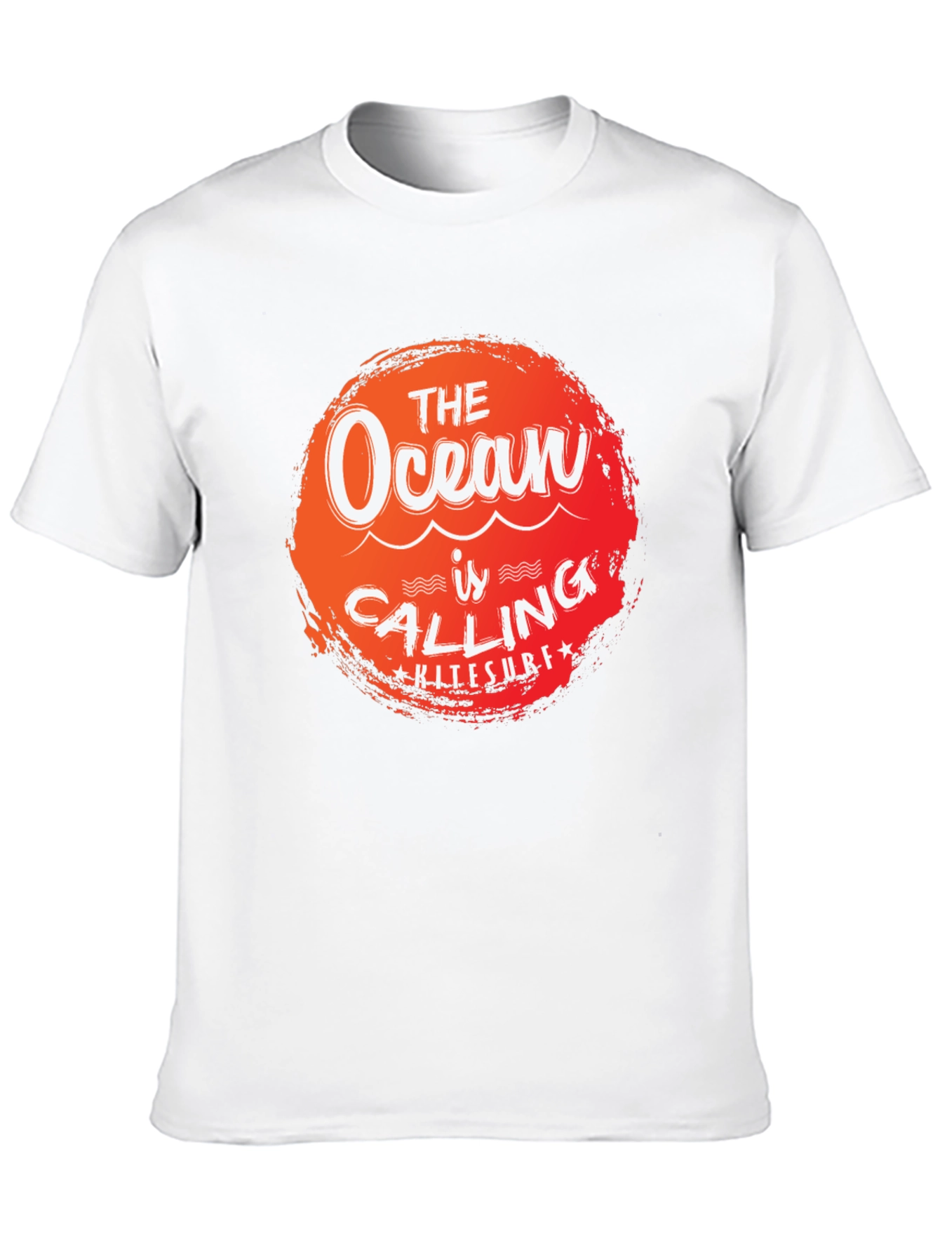 Ocean Calling Kitesurf Tee - Black Cotton Graphic T-Shirt