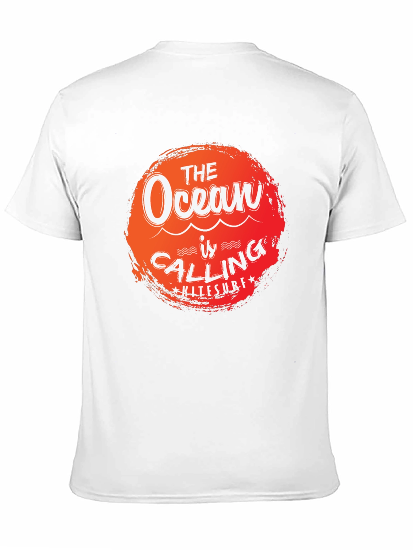 Ocean Calling Kitesurf Tee - Black Cotton Graphic T-Shirt