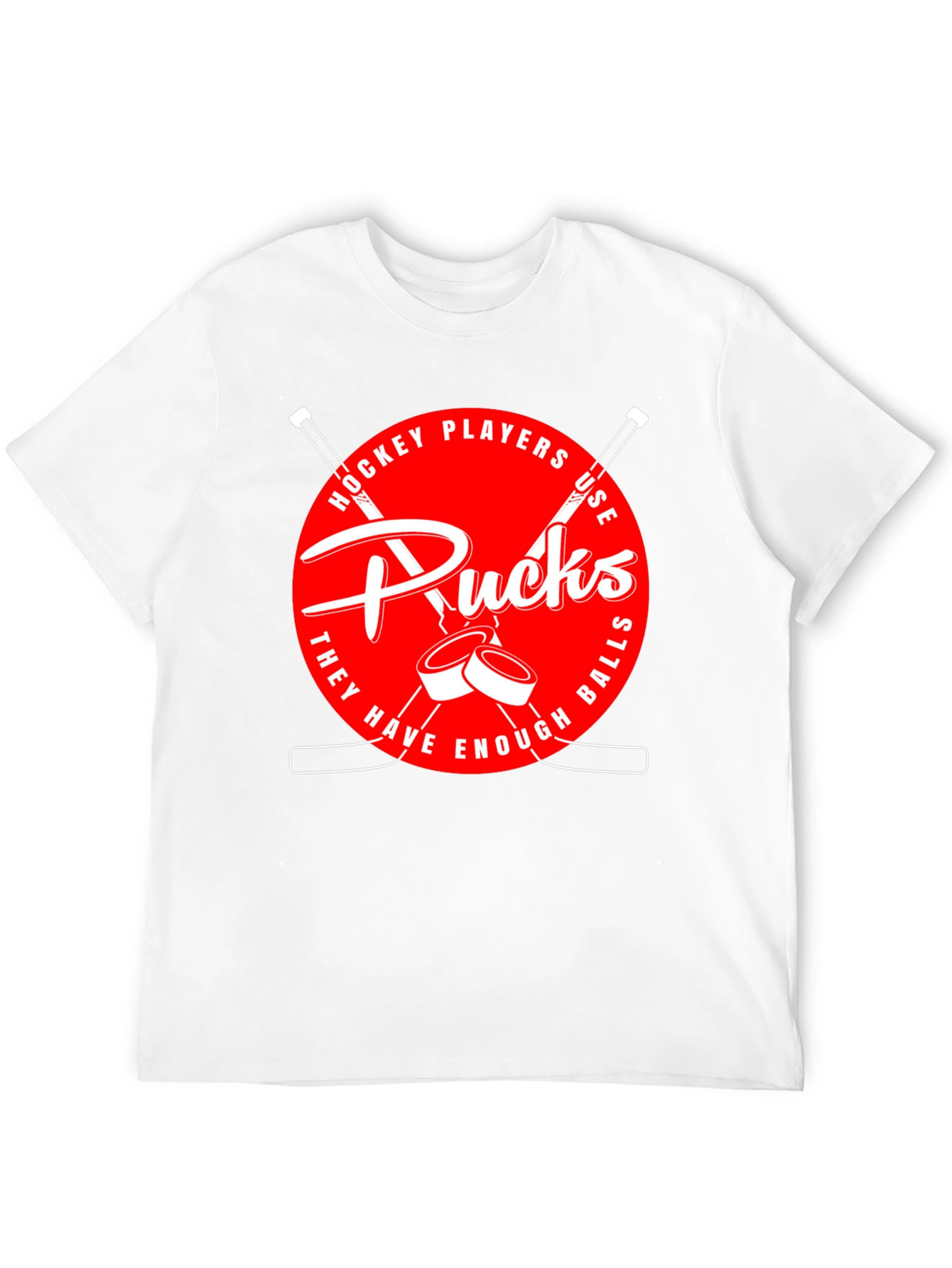Hockey Players Use Pucks Graphic T-Shirt