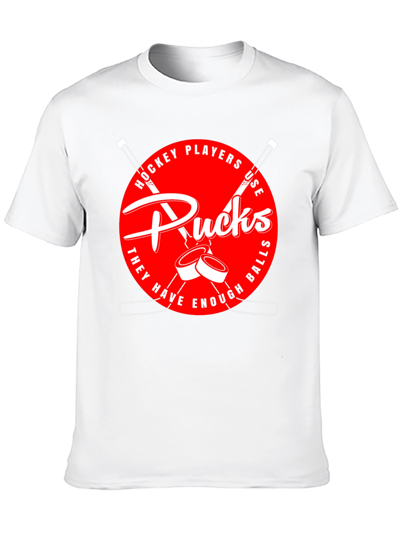 Hockey Players Use Pucks Graphic T-Shirt