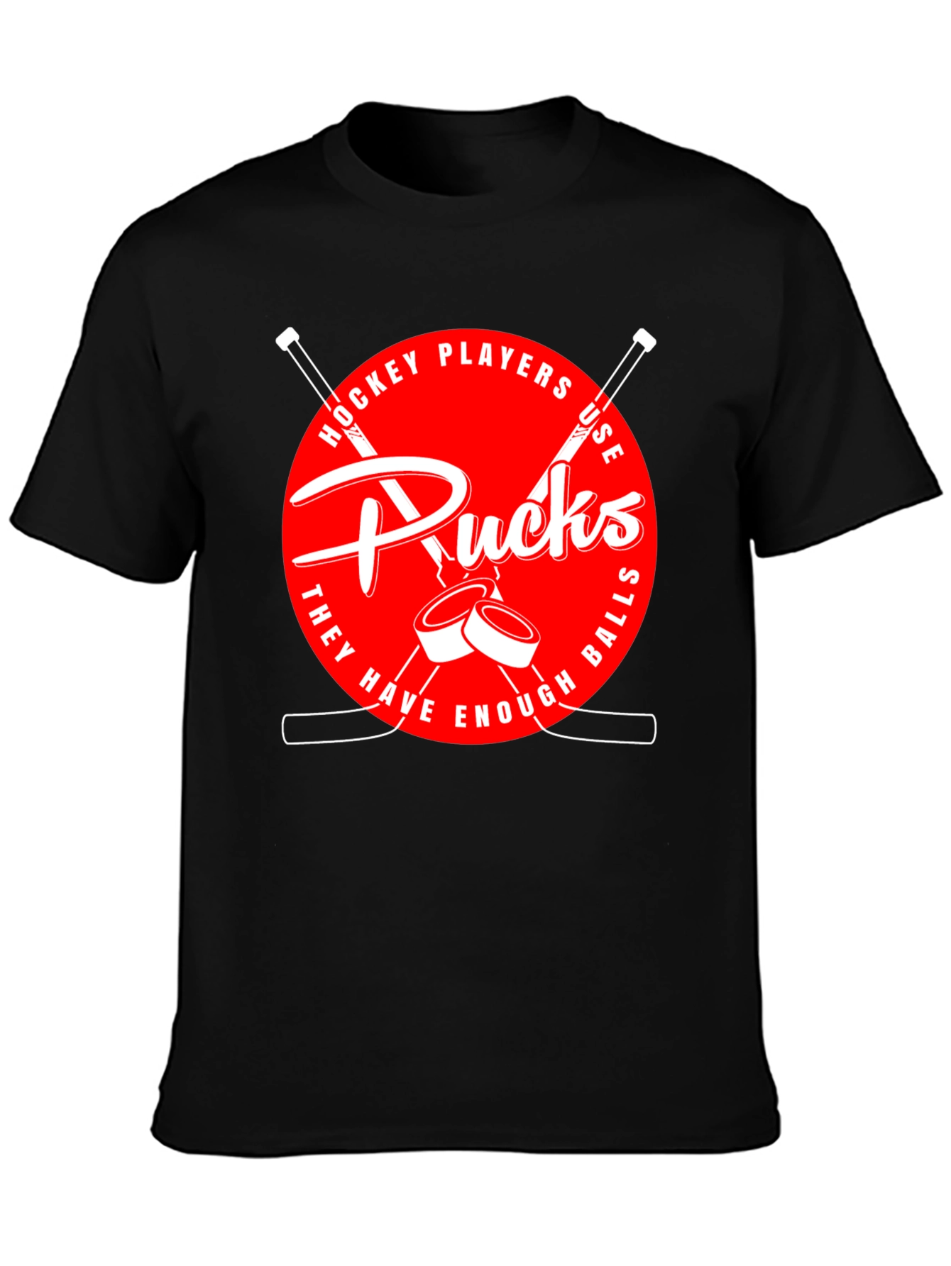 Hockey Players Use Pucks Graphic T-Shirt