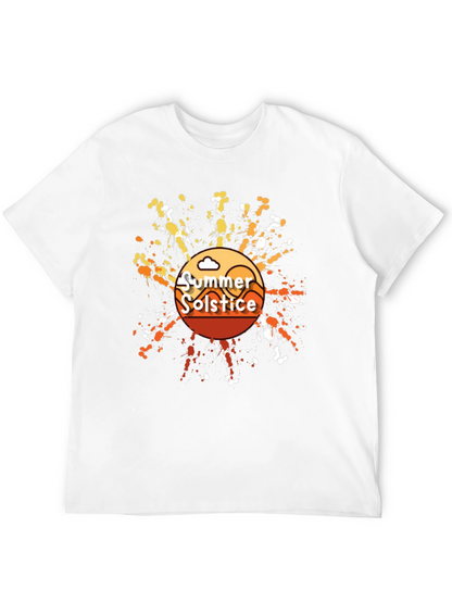 Summer Solstice Graphic T-Shirt - Trendy Black Tee