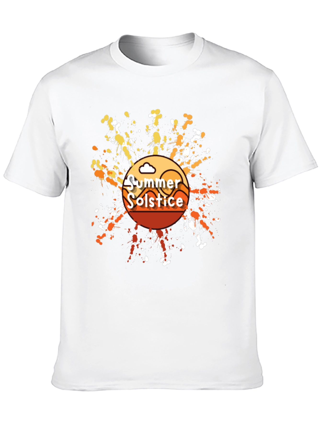 Summer Solstice Graphic T-Shirt - Trendy Black Tee