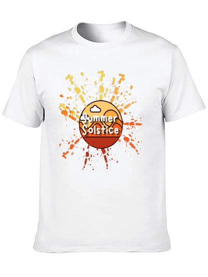 Summer Solstice Graphic T-Shirt - Trendy Black Tee
