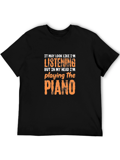 Piano Player T-Shirt - Head in the Music