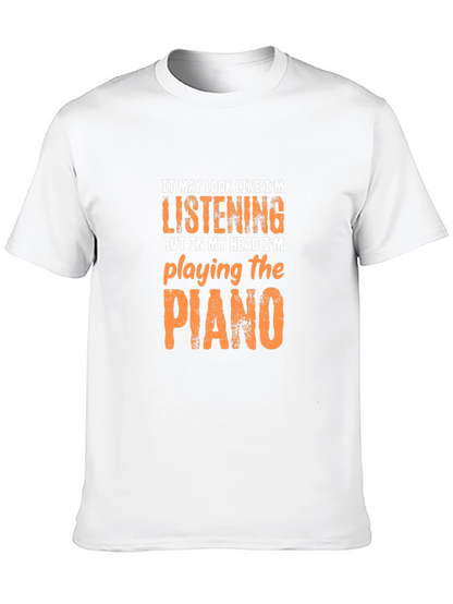 Piano Player T-Shirt - Head in the Music
