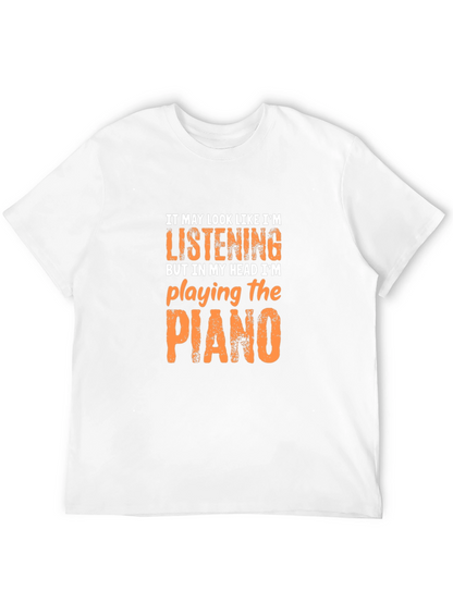 Piano Player T-Shirt - Head in the Music