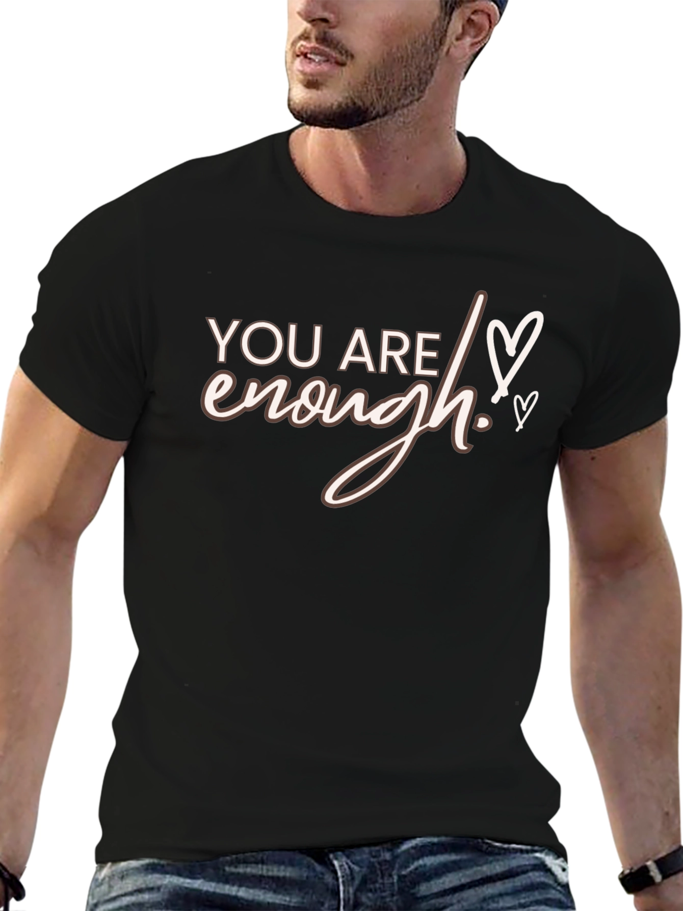 You Are Enough Graphic Tee - Black
