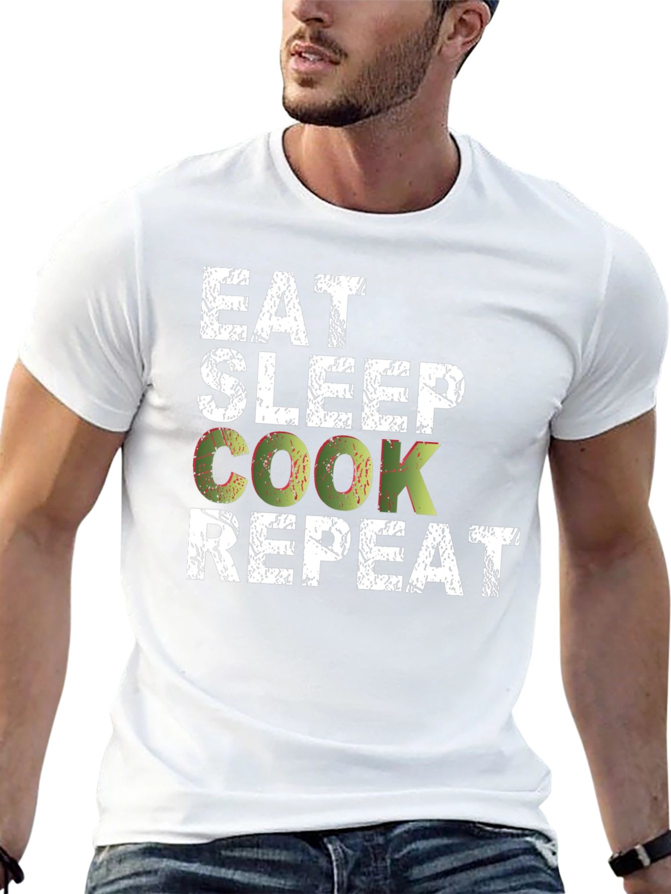 Eat Sleep Cook Repeat Graphic T-Shirt