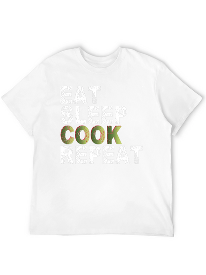 Eat Sleep Cook Repeat Graphic T-Shirt