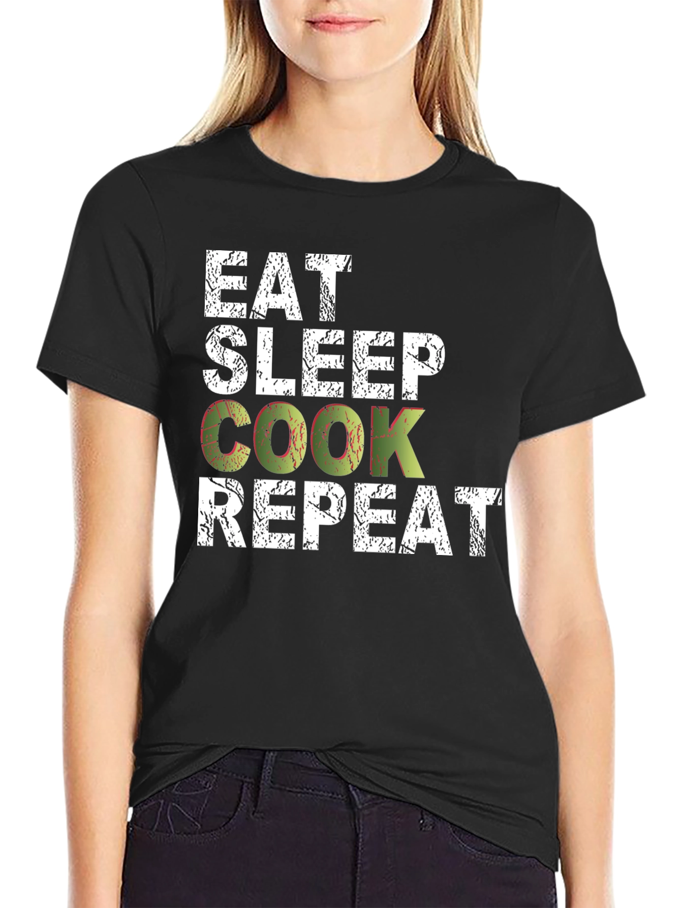 Eat Sleep Cook Repeat Graphic T-Shirt