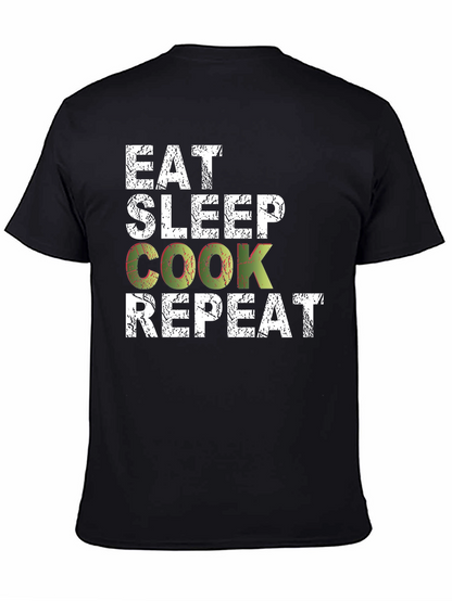 Eat Sleep Cook Repeat Graphic T-Shirt